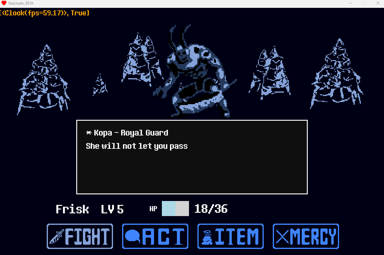 Capture du jeu réalisé avec Pygame